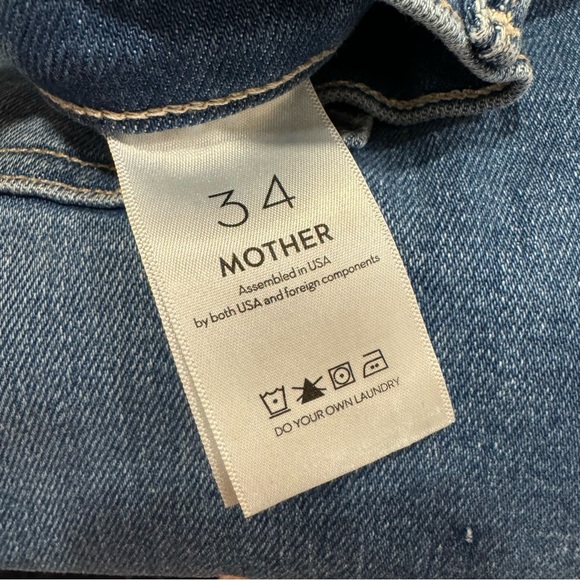 NIB | MOTHER ~ The Hustler Roller Patch Pocket Sneak Wide Leg Jeans Sz 34 - Picture 5 of 8